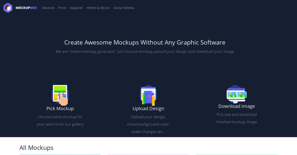Download Free Online Product Mockup Generator Mockupbro PSD Mockup Templates